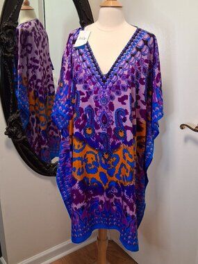 Jovie One Size Kaftan Tunic Swimsuit Coverup NWT  /B1